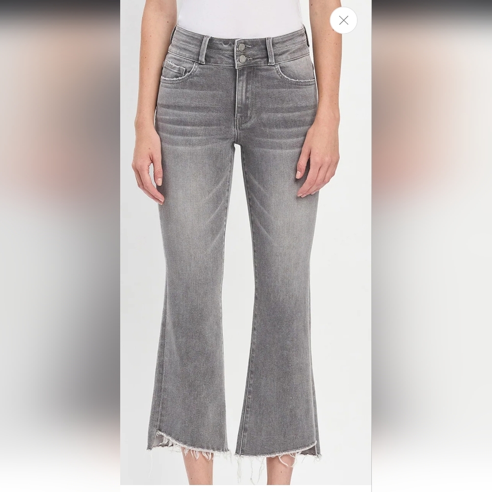 Chic Gray Flare Jeans
